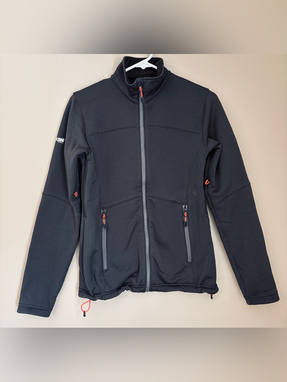 EMS Eastern Mountain Sports Womens XS Full Zip Fleece Jacket BLACK